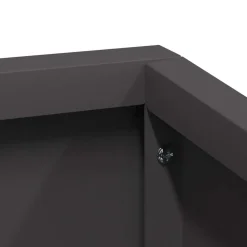 vidaXL Macetero de Jardín 60 x 60 x 50 cm Acero laminado en frío Negro New