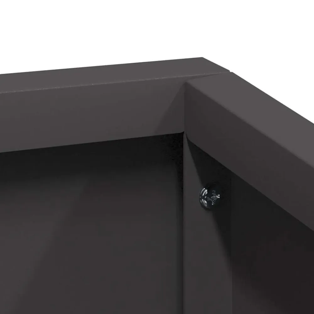 vidaXL Macetero de Jardín 60 x 60 x 50 cm Acero laminado en frío Negro New