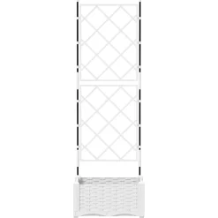 vidaXL Macetero de Jardín 40 x 40 x 125,5 cm Plástico White Hot