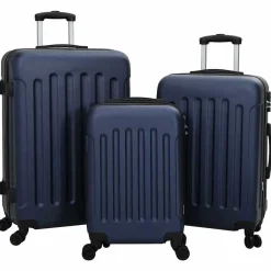 vidaXL Maleta 3 pcs 50 x 31 x 78 cm Plástico ABS Azul oscuro Best