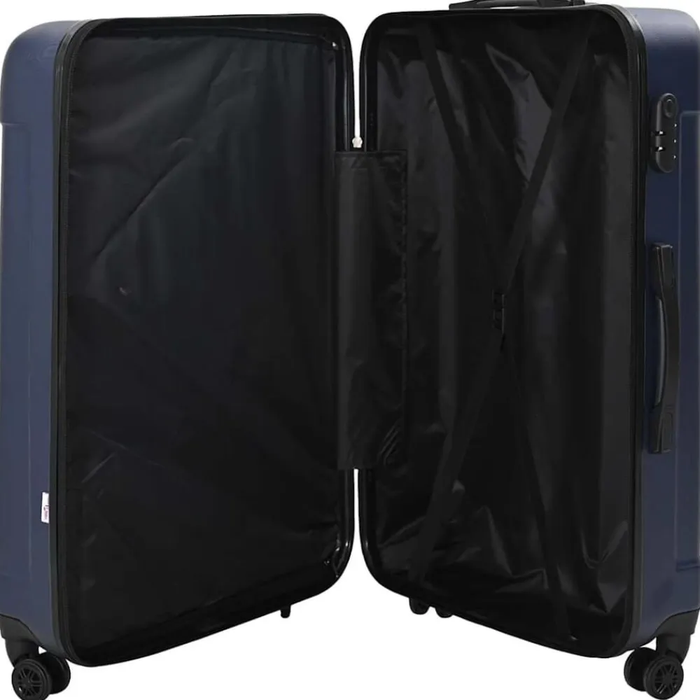 vidaXL Maleta 3 pcs 50 x 31 x 78 cm Plástico ABS Azul oscuro Best