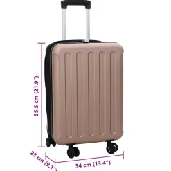 vidaXL Maletas Y Bolsos De Viaje-Maleta con cerradura 34 x 23 x 55.5 cm Plástico ABS