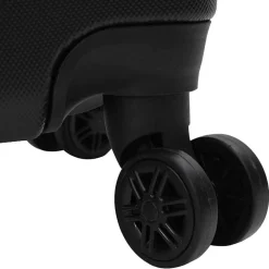 vidaXL Maleta con cerradura 3 pcs 50 x 31 x 78 cm Plástico ABS Negro Hot