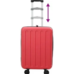 vidaXL Maleta con cerradura 34 x 23 x 55.5 cm Plástico ABS Rojo Discount