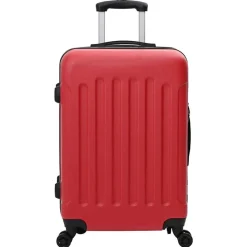 vidaXL Maleta con cerradura 3 pcs 50 x 31 x 78 cm Plástico ABS Rojo New