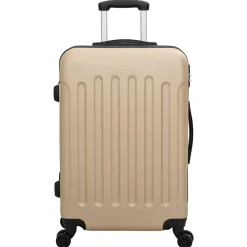 vidaXL Maleta con cerradura 3 pcs champán 50 x 31 x 78 cm Plástico ABS champ&aacute;n Discount