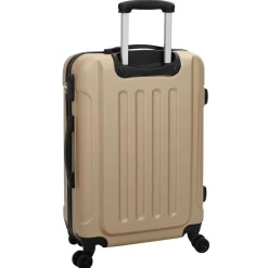 vidaXL Maleta con cerradura 3 pcs champán 50 x 31 x 78 cm Plástico ABS champ&aacute;n Discount
