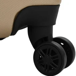 vidaXL Maleta con cerradura 3 pcs champán 50 x 31 x 78 cm Plástico ABS champ&aacute;n Discount
