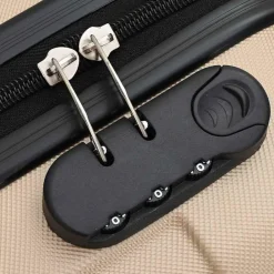 vidaXL Maleta con cerradura 3 pcs champán 50 x 31 x 78 cm Plástico ABS champ&aacute;n Discount