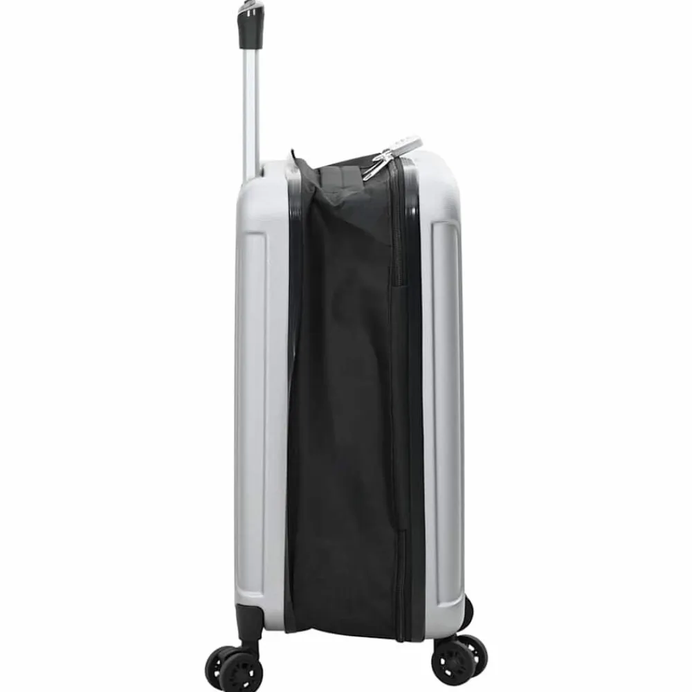 vidaXL Maleta con cerradura 34 x 23 x 55.5 cm Plástico ABS Plateado