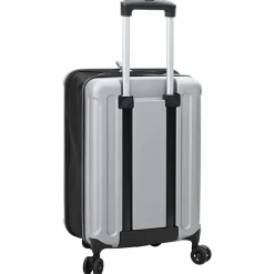 vidaXL Maleta con cerradura 34 x 23 x 55.5 cm Plástico ABS Plateado