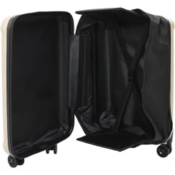 vidaXL Maletas Y Bolsos De Viaje-Maleta con cerradura champán 34 x 23 x 55.5 cm Plástico ABS