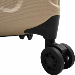 vidaXL Maletas Y Bolsos De Viaje-Maleta con cerradura champán 34 x 23 x 55.5 cm Plástico ABS