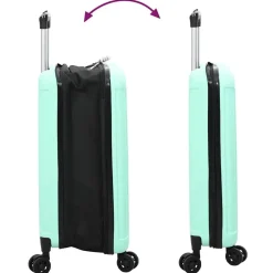 vidaXL Maletas Y Bolsos De Viaje-Maleta con cerradura 34 x 23 x 55.5 cm Plástico ABS