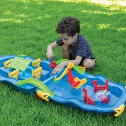 vidaXL Maleta con juego acuático polipropileno 51x21,5x66,5cm Azul Clearance