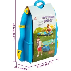 vidaXL Maleta con juego acuático polipropileno 51x21,5x66,5cm Azul Clearance