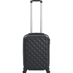 vidaXL Maleta con ruedas trolley rígida negra ABS Negro