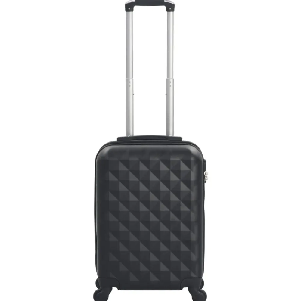 vidaXL Maleta con ruedas trolley rígida negra ABS Negro