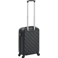 vidaXL Maleta con ruedas trolley rígida negra ABS Negro