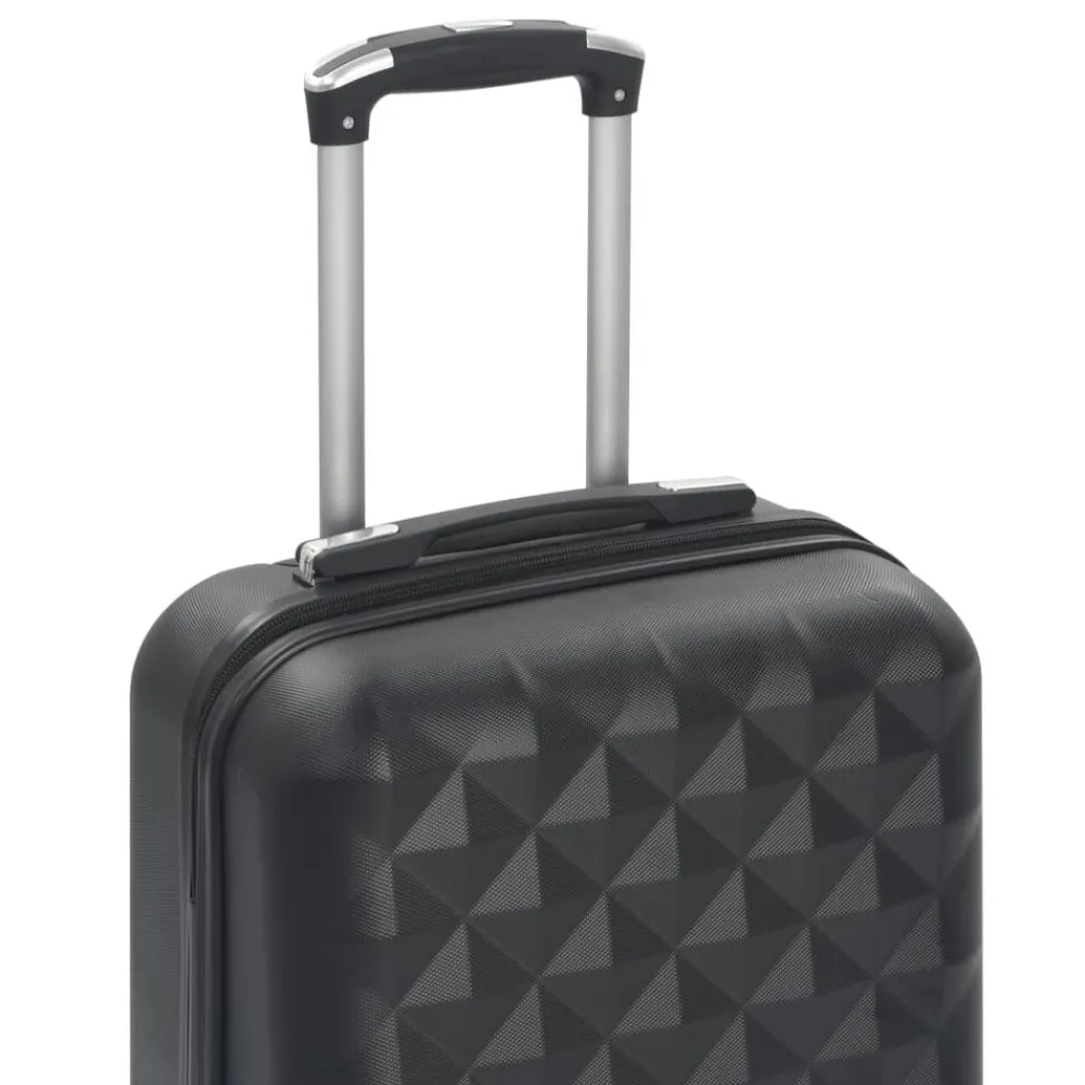 vidaXL Maleta con ruedas trolley rígida negra ABS Negro