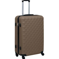 vidaXL Maletas Y Bolsos De Viaje-Maleta rígida con ruedas ABS marrón