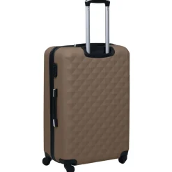 vidaXL Maletas Y Bolsos De Viaje-Maleta rígida con ruedas ABS marrón