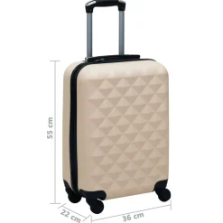 vidaXL Maleta rígida con ruedas ABS Dorado Clearance