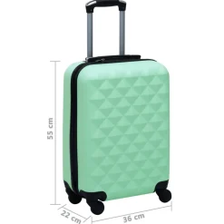 vidaXL Maleta rígida con ruedas ABS Menta New