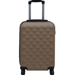 vidaXL Maletas Y Bolsos De Viaje-Maleta rígida con ruedas ABS marrón