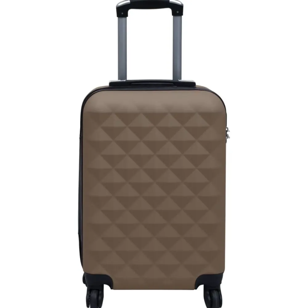 vidaXL Maletas Y Bolsos De Viaje-Maleta rígida con ruedas ABS marrón