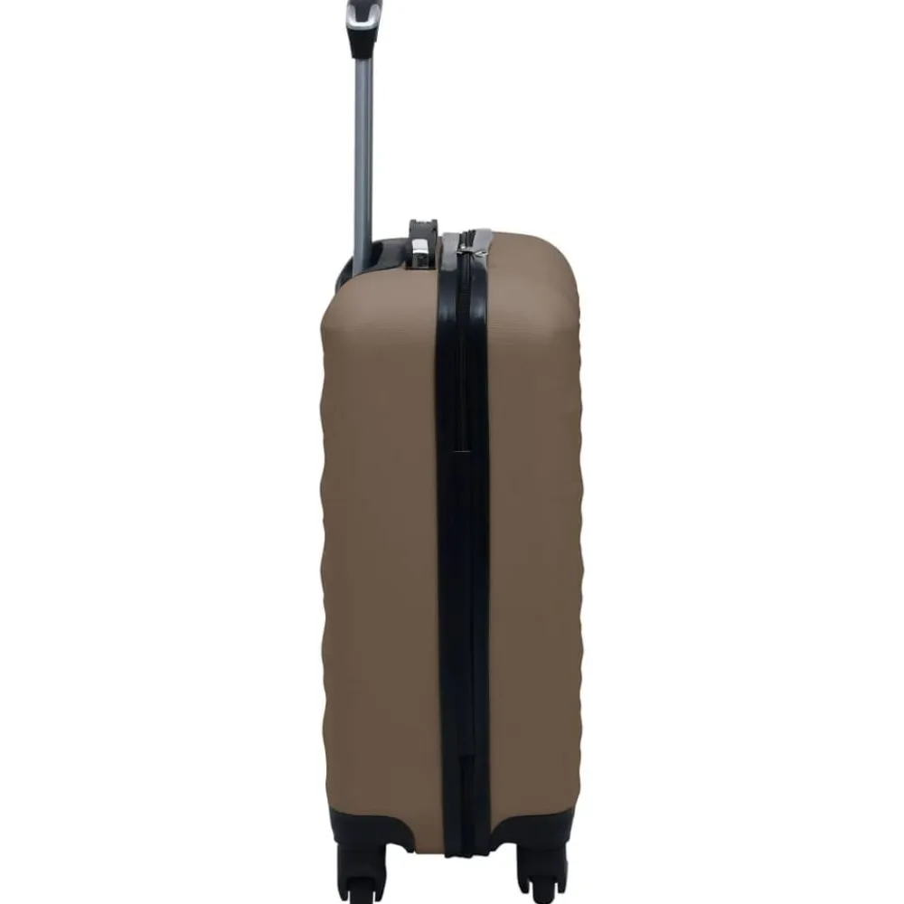 vidaXL Maletas Y Bolsos De Viaje-Maleta rígida con ruedas ABS marrón