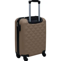 vidaXL Maletas Y Bolsos De Viaje-Maleta rígida con ruedas ABS marrón
