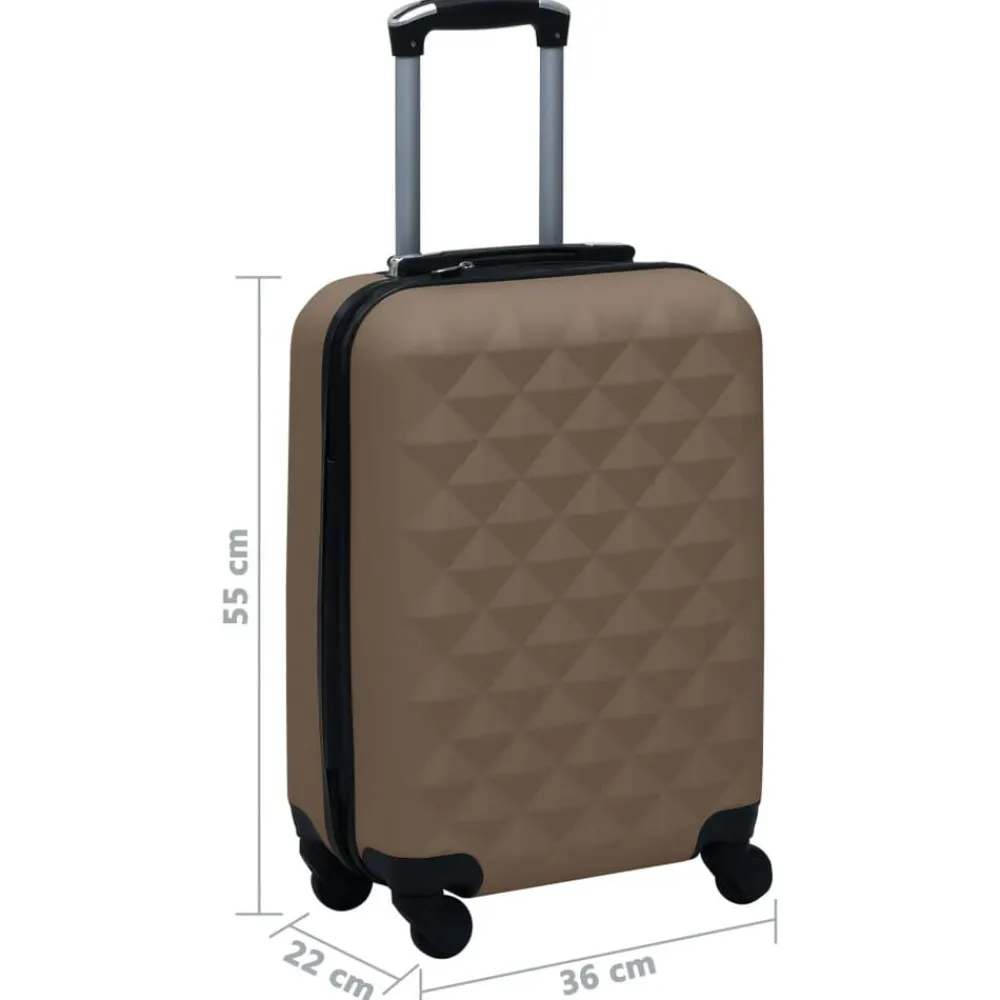 vidaXL Maletas Y Bolsos De Viaje-Maleta rígida con ruedas ABS marrón