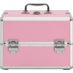 vidaXL Maletas Y Bolsos De Viaje-Maletín de maquillaje aluminio 22x30x21 cm
