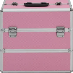 vidaXL Maletas Y Bolsos De Viaje-Maletín de maquillaje 37x24x35 cm aluminio