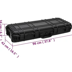 vidaXL Maletín de vuelo con ruedas PP negro 96x42x16 cm Discount