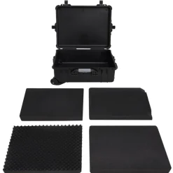 vidaXL Maletas Y Bolsos De Viaje-Maletín de vuelo con ruedas PP negro 63x50x23 cm