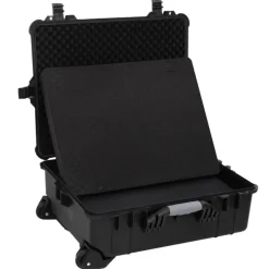 vidaXL Maletas Y Bolsos De Viaje-Maletín de vuelo con ruedas PP negro 63x50x23 cm