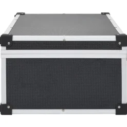 vidaXL Maletín para 80 CD aluminio y ABS Negro Outlet