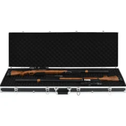vidaXL Maletín para armas de aluminio 118x38x12 cm Negro Best