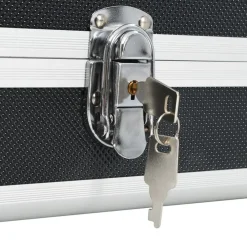 vidaXL Maletín para armas de aluminio 118x38x12 cm Negro Best