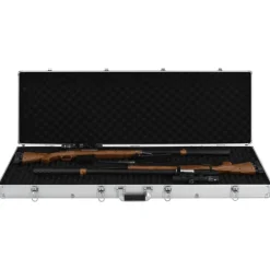 vidaXL Adultos-Maletín para armas de aluminio 118x38x12 cm