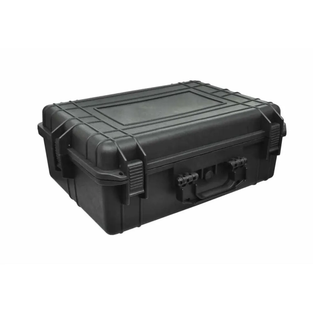 vidaXL Maletín rígido de transporte negro con espuma 35 litros