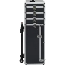 vidaXL Maletín trolley de maquillaje de aluminio Negro