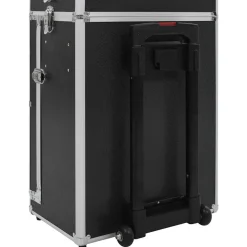 vidaXL Maletín trolley de maquillaje de aluminio Negro