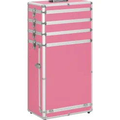 vidaXL Maletas Y Bolsos De Viaje-Maletín trolley de maquillaje de aluminio