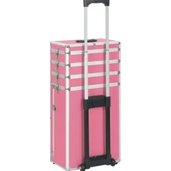 vidaXL Maletas Y Bolsos De Viaje-Maletín trolley de maquillaje de aluminio
