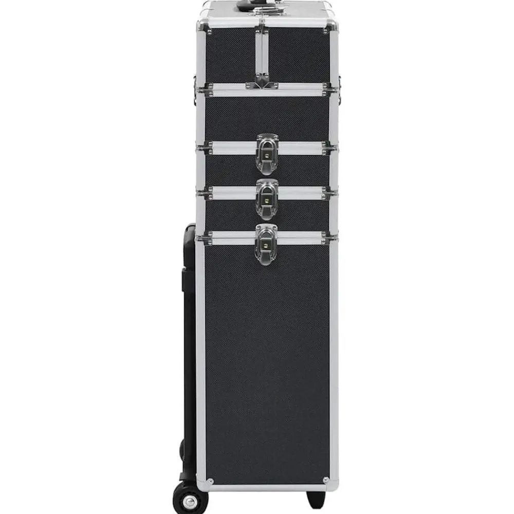 vidaXL Maletas Y Bolsos De Viaje-Maletín trolley de maquillaje de aluminio
