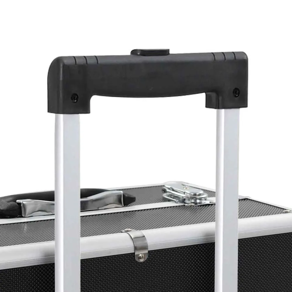 vidaXL Maletas Y Bolsos De Viaje-Maletín trolley de maquillaje de aluminio