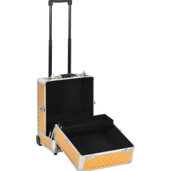 vidaXL Maletas Y Bolsos De Viaje-Maletín trolley de maquillaje aluminio 35x29x45 cm
